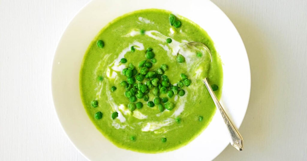 ginger peas and brown rice soup