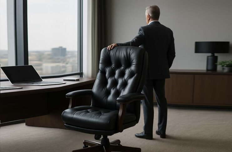 Executive leather chair in modern office – 2025 best ergonomic pick