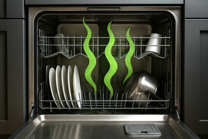 dishwasher still smells after cleaning