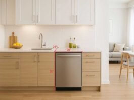 apartment size dishwasher dimensions in modern kitchen