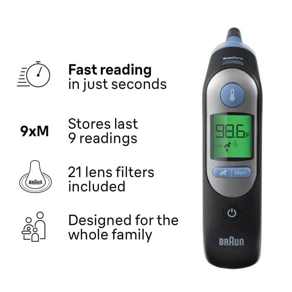 Braun ThermoScan 7 Digital Ear Thermometer for Adults, Infants and Babies