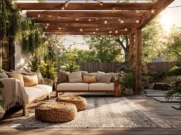 Backyard Living: Create a Comfortable Outdoor Space comfortable outdoor space with cozy seating, lighting and shade in backyard
