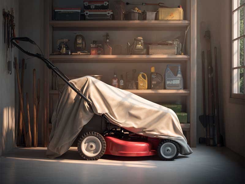 proper storage for lawn mower
