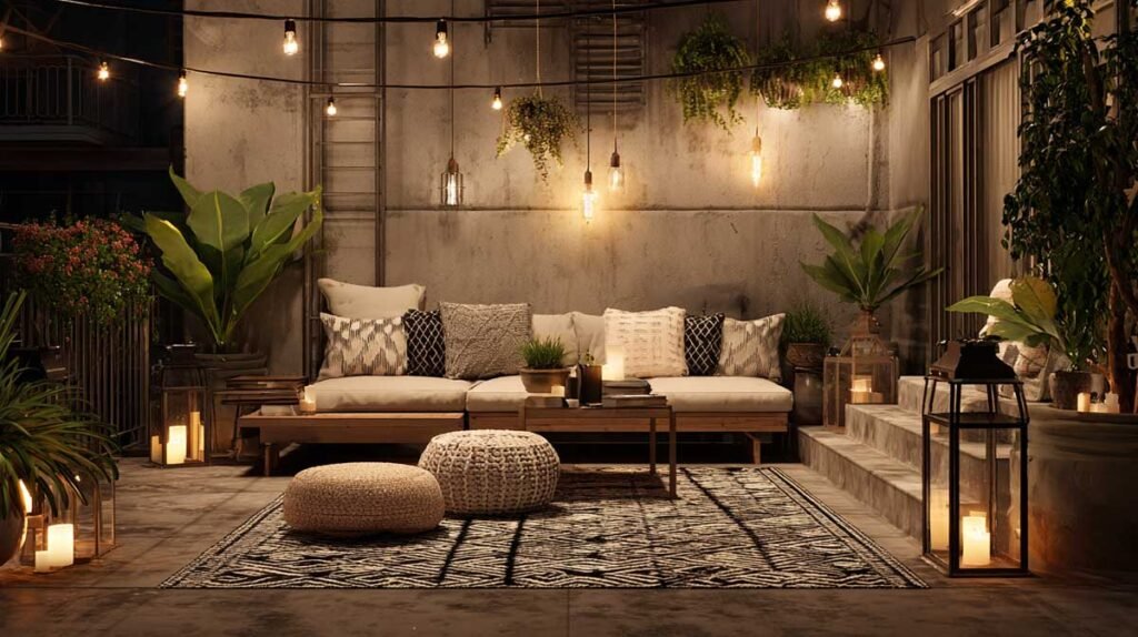 outdoor rug and decor creating a comfortable backyard living room look а Comfortable Outdoor Space