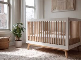 modern nursery with a firm safe crib mattress for newborns