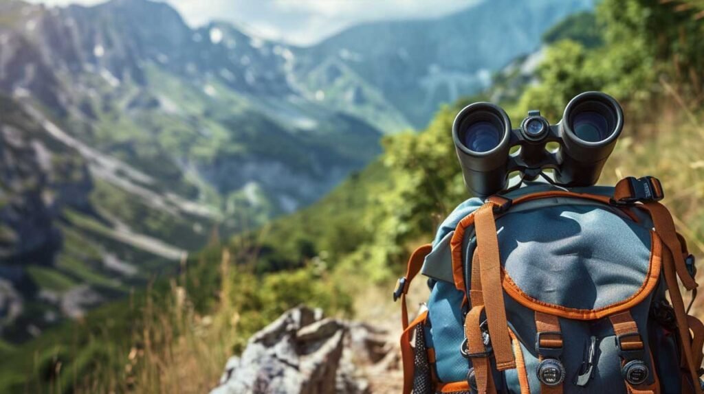 Lightweight binoculars for hiking and travel outdoor use