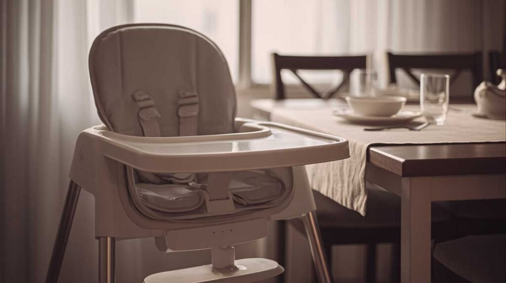 high chair setup supporting baby-led weaning posture and safety