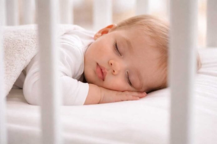 safe nursery setup with a modern baby crib for newborns