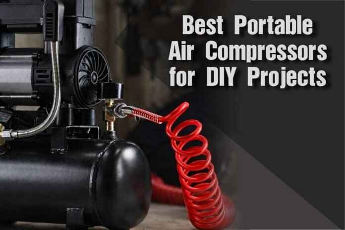 portable air compressors for DIY projects in a home garage workspace