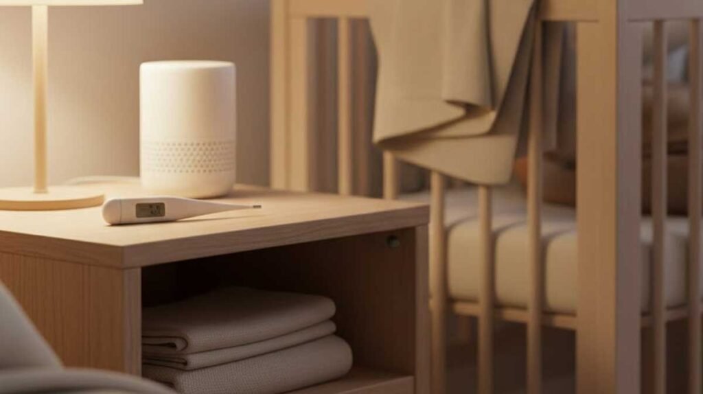 digital baby thermometer kept as a backup for newborn care