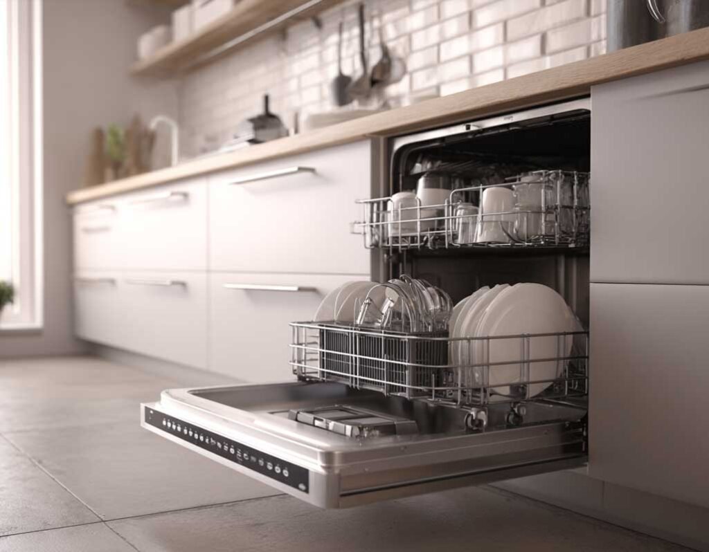 GE Profile smart dishwasher stainless steel finish