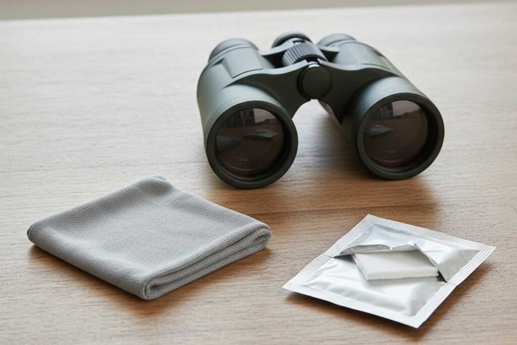 Microfiber cloth and lens wipes comparison for cleaning binocular lenses