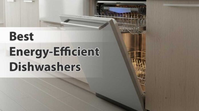 Energy-efficient dishwasher installed in a modern American kitchen
