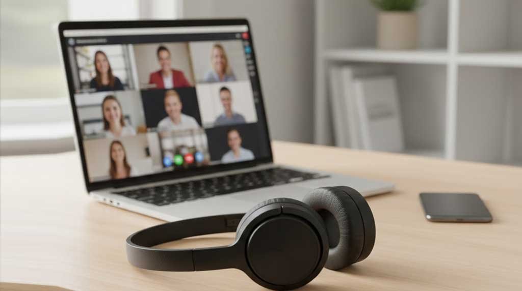 affordable over ear headphones for Zoom calls with iPhone in home office