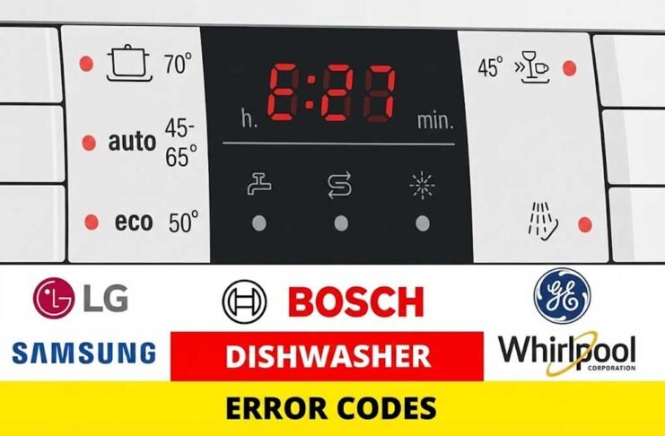 dishwasher error codes explained on digital display