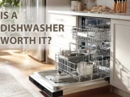 Modern American kitchen showing a dishwasher as a daily convenience