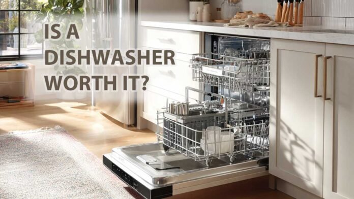 Modern American kitchen showing a dishwasher as a daily convenience
