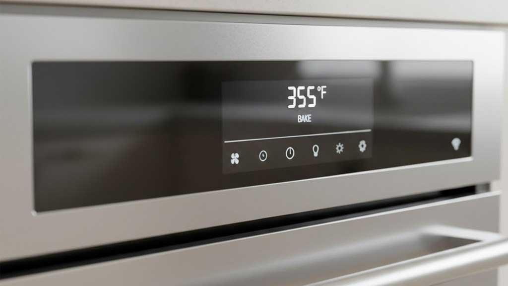 Smart oven digital touchscreen control panel interface