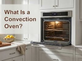 What is a convection oven in a modern American kitchen with built-in wall oven