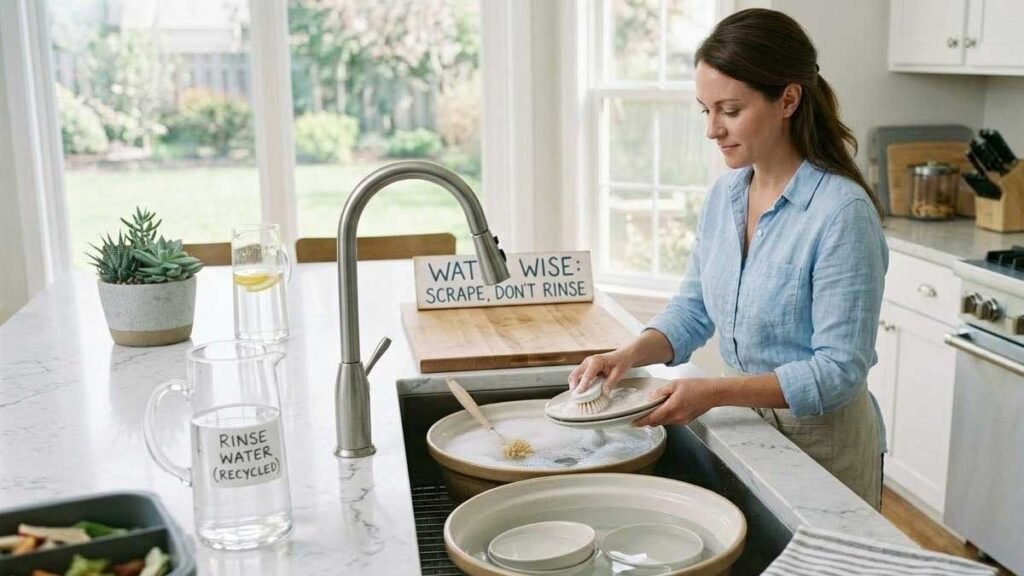 saving water by hand washing